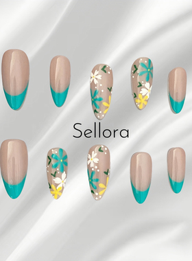 【ins法式系列】白女风纯手工穿戴甲气质显白欧美ins风美甲甲片