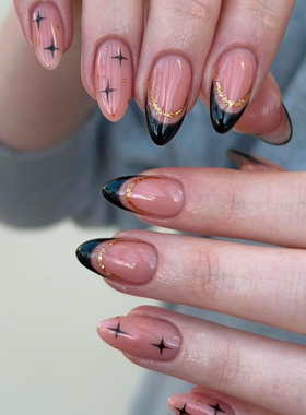 ins高级风系列法式风纯手工穿戴甲气质显白欧美ins风美甲甲片