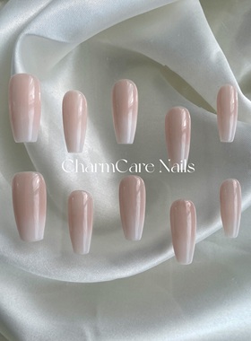 【绒柔拥抱】纯手工定制穿戴甲ins小红书高级风小众渐变成品美甲