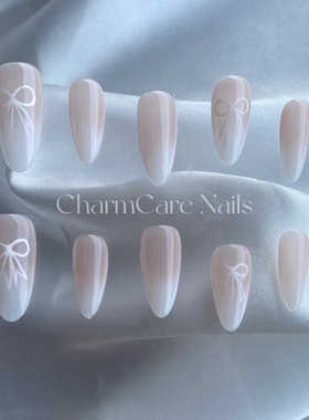 【Jennie同款】纯手工定制穿戴甲ins小红书高级杏仁法式成品美甲