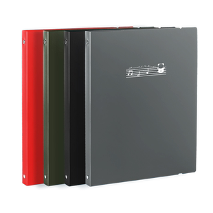 活页可拆卸多层透明插页A4乐谱夹黑色五线谱合唱团声乐古筝架子鼓小提琴钢琴专用谱夹资料册文件夹曲谱夹定制