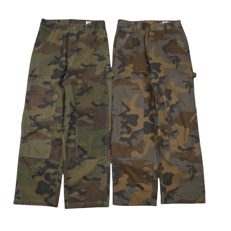 无脱浆硬汉双膝加固伐木工装裤