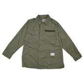 美式 翻领风衣外套男 硬汉休闲户外宽松大码 复古M65军绿色猎装 夹克