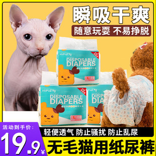 无毛猫专用猫咪纸尿裤公猫尿不湿母猫防交配乱尿生理防孕姨妈巾