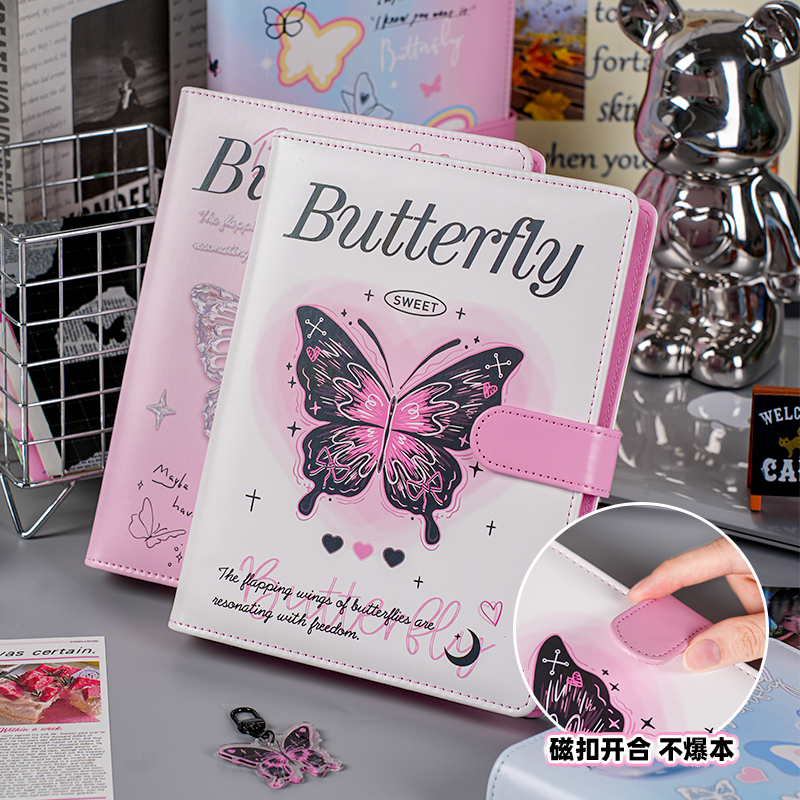 PU蝴蝶四宫格小卡收纳册大容量