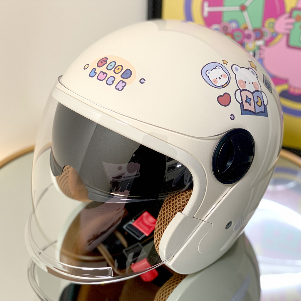 【能戴眼镜的双镜款】电动车头盔