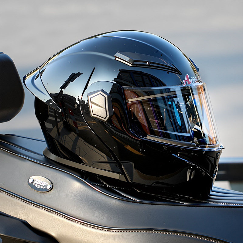 3C认证揭面盔摩托车头盔男女士四季通用冬季保暖安全帽电动车全盔