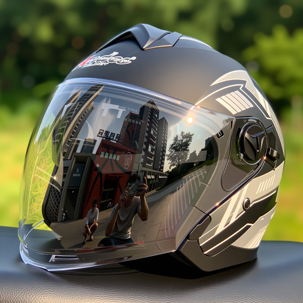 摩托车半盔四分之三头盔男女通用