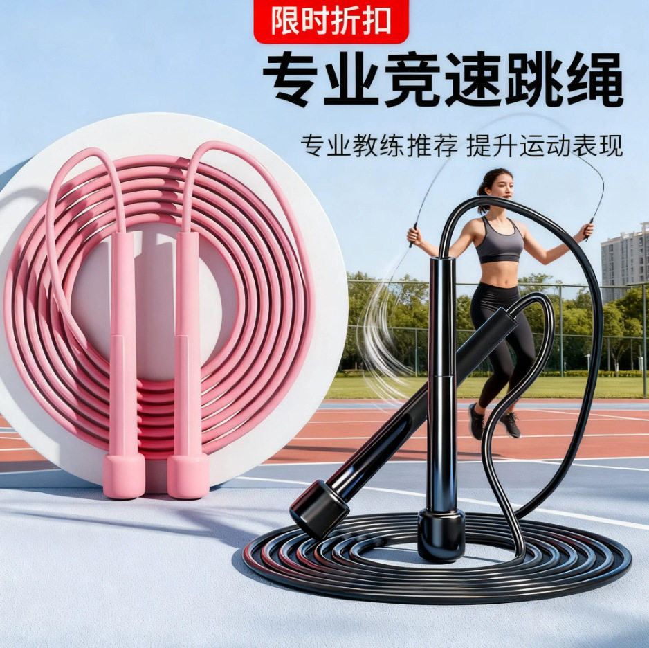 儿童运动跳绳幼儿园学生中考加粗跳绳竞速健身跳绳
