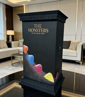 3D打印罗马柱底座适用zimomo三代拉布布十周年防尘罩展示盒