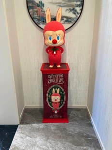 3D打印罗马柱底座适用泡泡玛特拉布布tec1000%圣诞拉布布展示盒