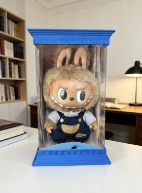 3D打印罗马柱底座适配拉布布黑皮time to chill蓝色展示盒