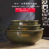 景德镇陶瓷揉面盆家用带盖子厨房发和面盆加厚打蛋碗洗菜盆水煮鱼