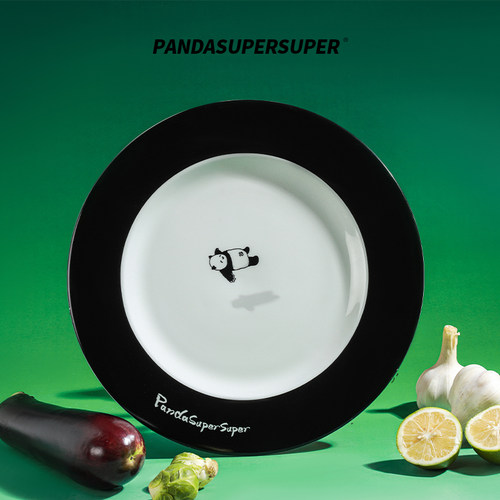pandasupersuper潘粤明PSS熊猫系列陶瓷餐盘套装一人食餐具礼盒