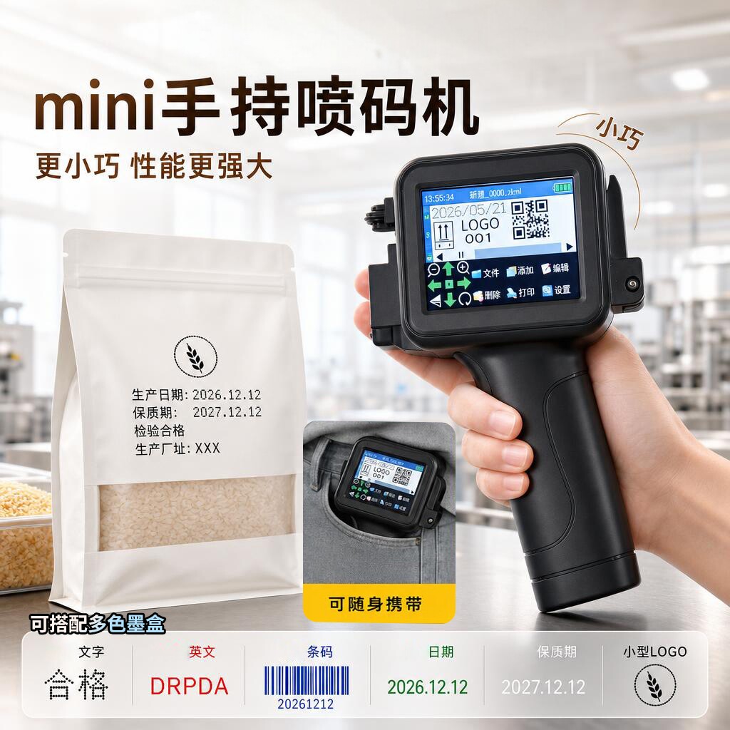 小妖鲸打码机喷码机手持小型日期打码机