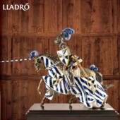雅致 中世纪骑士雕像 陶瓷高奢摆件办公室装 LLADRO 饰摆件限量款