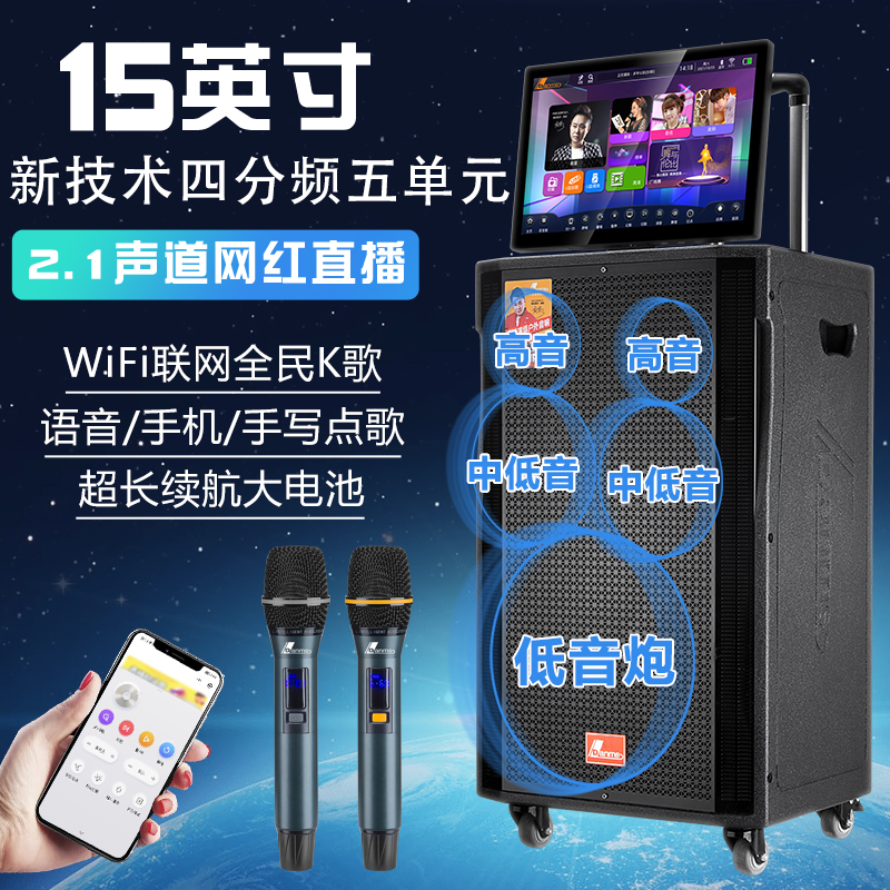 丹唛仕户外大功率直播K歌音响