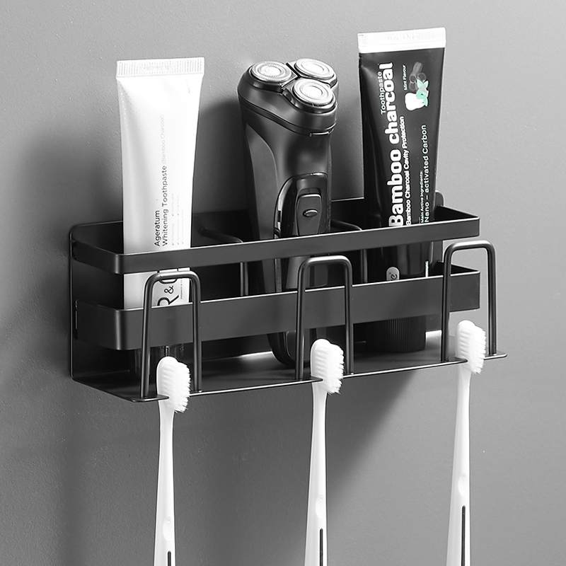 304不锈钢免打孔儿童收纳架牙刷