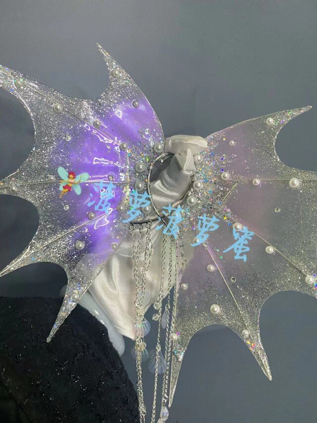 鲛人耳人鱼耳渐变鲛人耳朵头饰仙气精灵发饰品美人鱼道具写真影楼