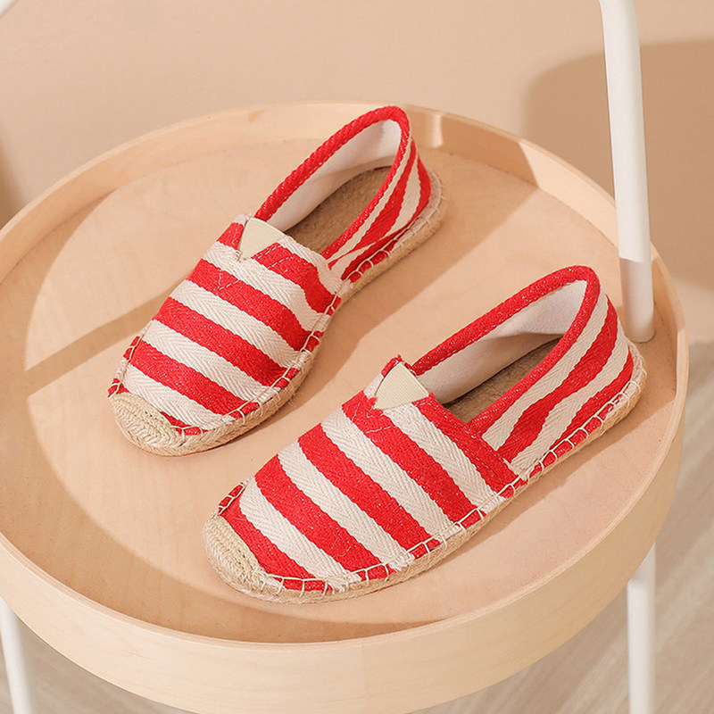 tasman aus亚麻渔夫鞋2021新款时尚亚麻麻底草编女休闲鞋女单鞋