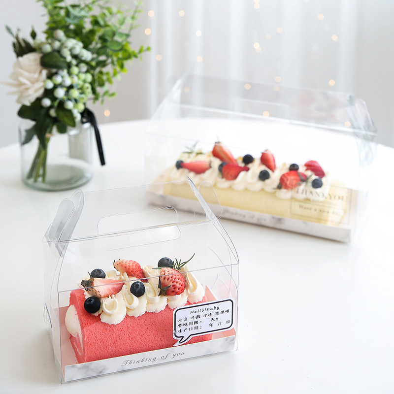 长条毛巾卷手提透明包装盒