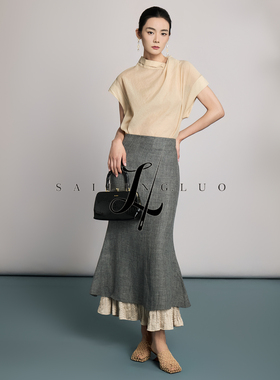 SAILING.LUO/25夏装女新款高级感飞飞袖透气设计感小众短袖小衬衫