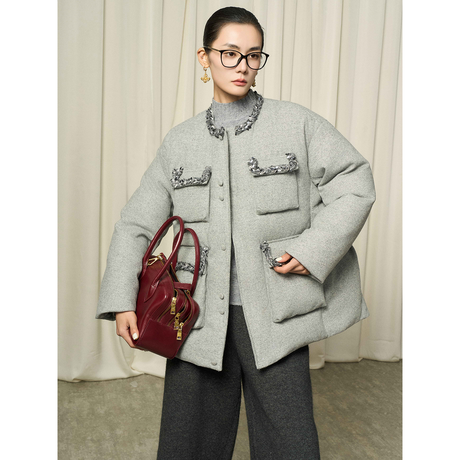 SailingLUO/24冬新款小香风气质温柔羽绒外套