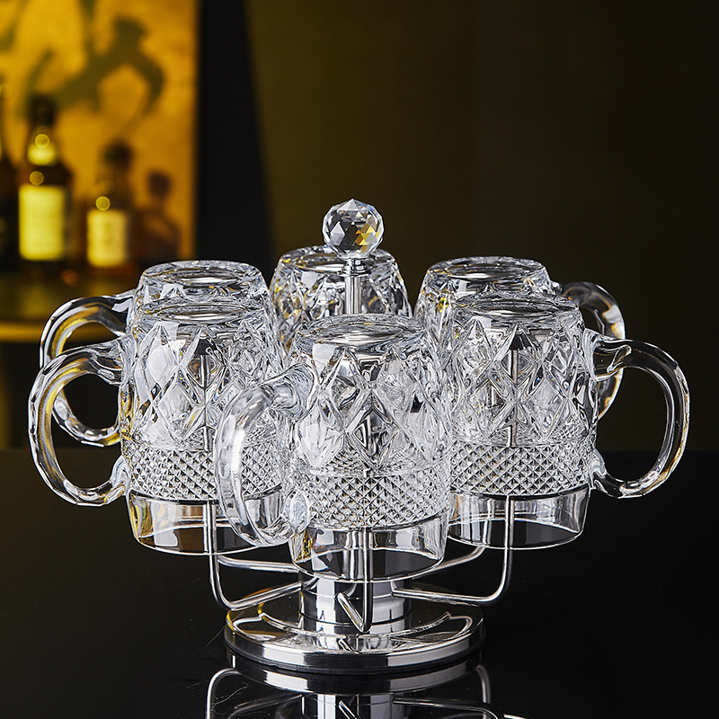 高档精酿啤酒杯套装家用轻奢高档玻璃杯子客厅待客大容量扎啤杯