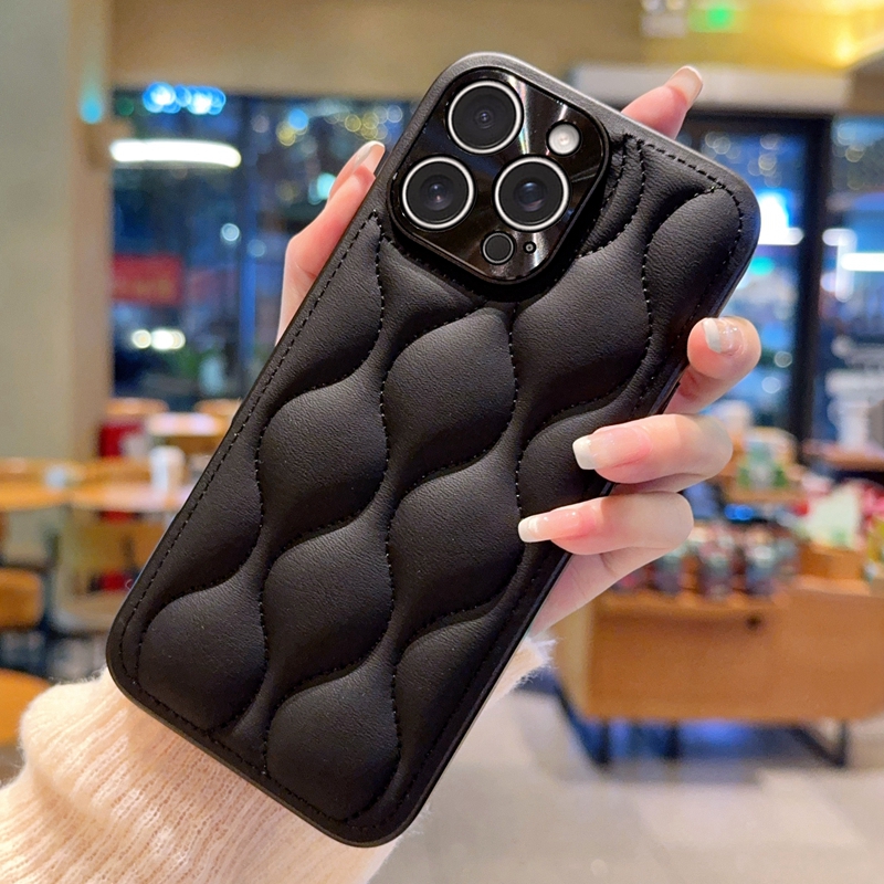 适用iPhone16手机壳全包防摔小香风苹果16plus葫芦纹iPhone16Pro保护套高级感iPhone16ProMax简约皮纹