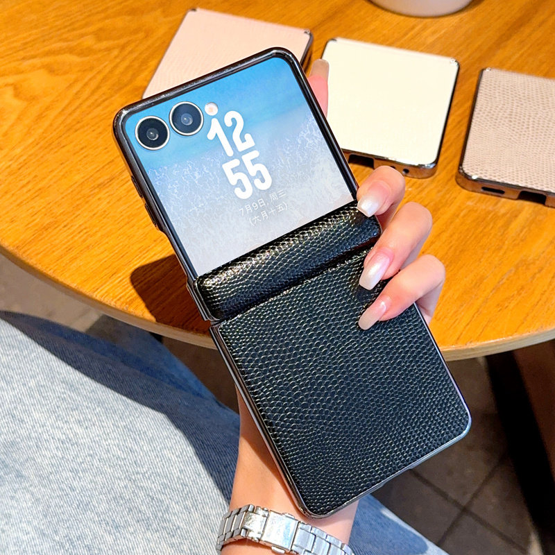 适用三星ZFlip7手机壳全包简约防摔创意超薄三蜥蜴纹ZFlip7FE折叠屏保护套网红时尚ZFlip6个性电镀包中轴