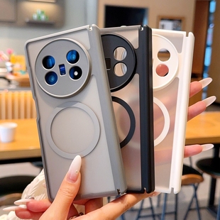 适用vivoXFold5手机壳全包简约防摔创意超薄展界双中轴vivoXFold5折叠屏保护套网红时尚磁吸磨砂肤感