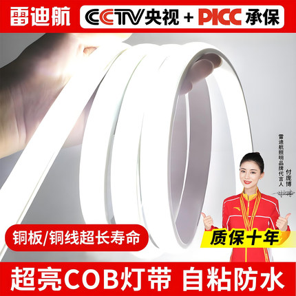 超亮灯带led灯条客厅吊顶三色变光软灯条超亮户外防水线形灯220v