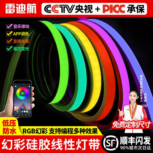 幻彩硅胶灯带可编程防水流水七彩