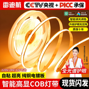 COB灯带自粘12V24V低压LED柔性软灯条家装 吊顶橱柜商场超亮线形灯
