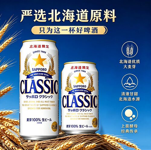 Asahi朝日北海道限定啤酒日本原装进口500ml*24听