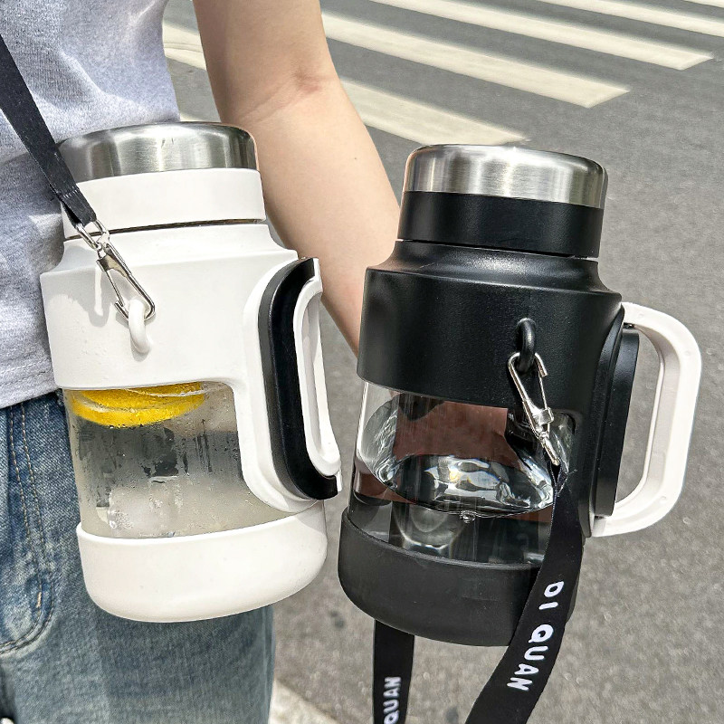 耐热户外玻璃杯带滤网高硼硅玻璃
