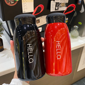 商务简约大肚保温杯便携韩式 情侣不锈钢水杯潮流学生男女通用杯子