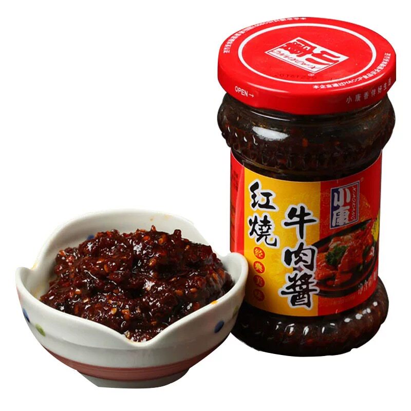 现货红烧下饭酱买5送1小康红烧牛肉酱220g调味酱拌面下饭烤肉蘸