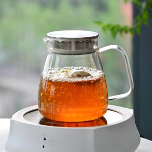 高硼硅玻璃冷水壶可黑晶炉烧水办公室女生养生大号煮茶壶带盖子滤