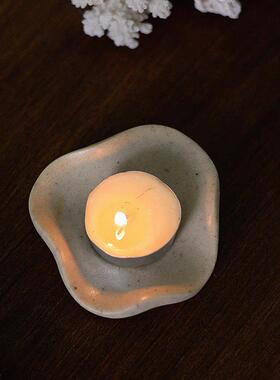 烛台托盘摆件装饰品小众高级首饰收纳摆件家用香薰蜡烛托硅胶模具