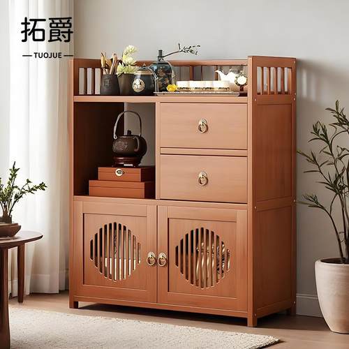 中式小型博古架茶柜置物架茶室茶叶柜非实木茶壶展示柜茶叶放置架