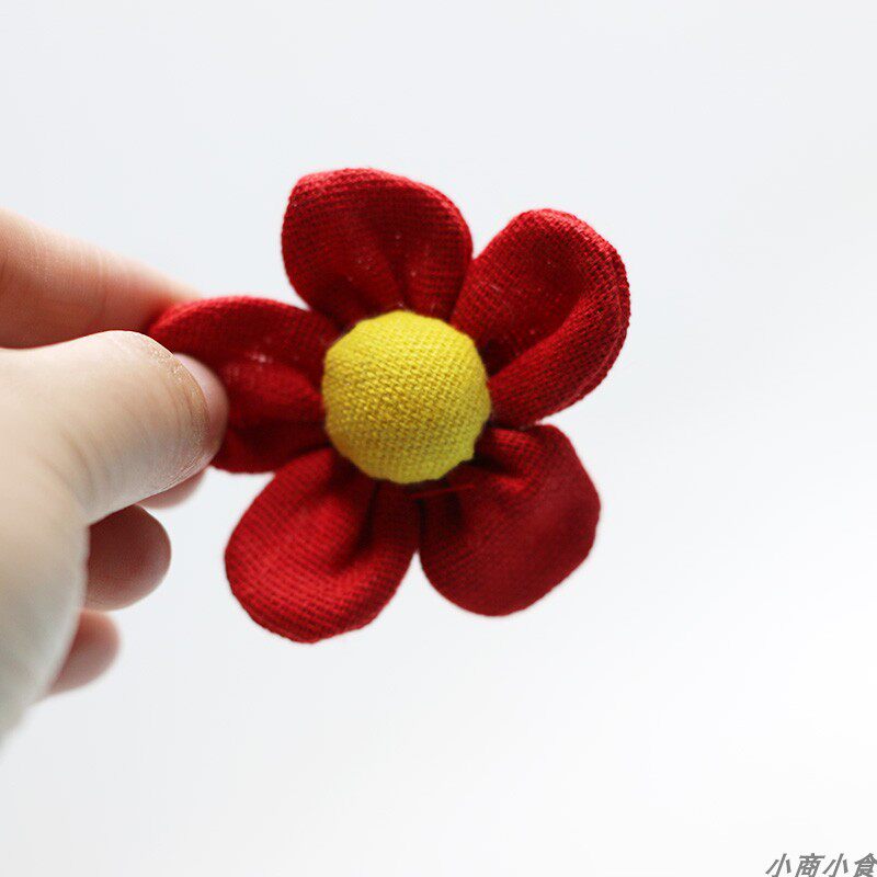 一朵小红花胸针衣服包配饰布艺送礼可爱花朵儿童辅料diy饰品装饰