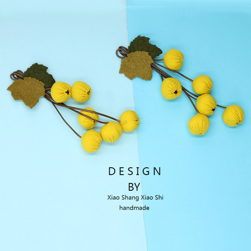 复古手工布艺樱桃葡萄串创意窗帘衣服包配饰头饰材料辅料成品DIY