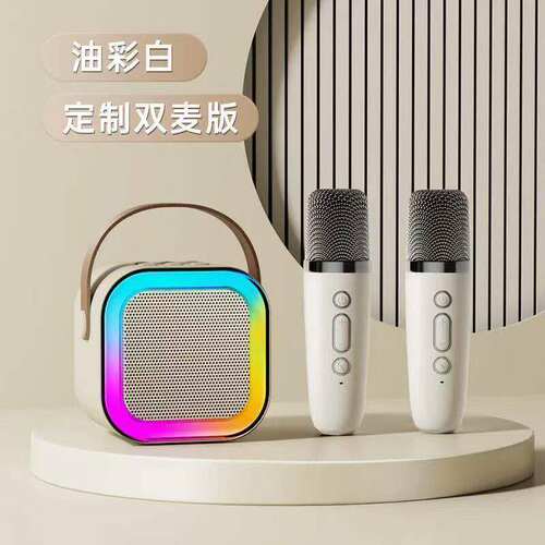 蓝牙音响麦克风一体机KTV音效声卡修音语音点歌家庭K歌套装N