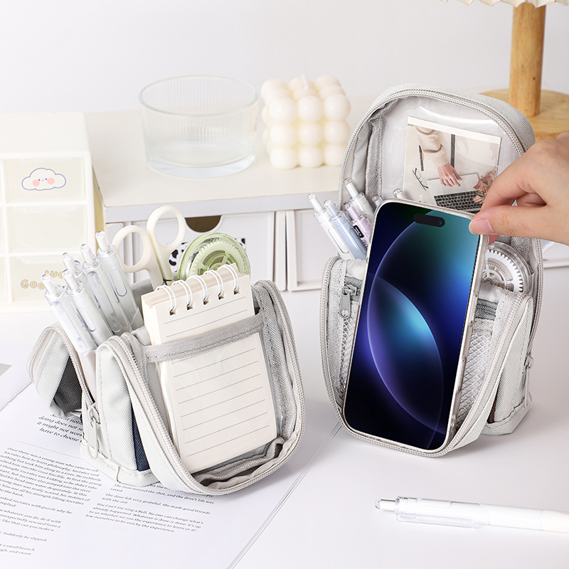 新款磁性可立式笔袋男孩2025新款初中生大容量多层小学生可磁吸多功能文具盒女生不撞款文具收纳袋铅笔袋笔筒