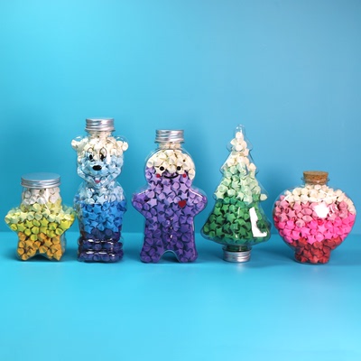 星星折纸条渐变色星星纸许愿瓶