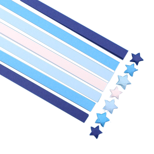 彩色星星折纸条叠幸运星玻璃五角星瓶折星星专用纸许愿瓶儿童手工纸小朋友编小星星网红夜光渐变色星星纸