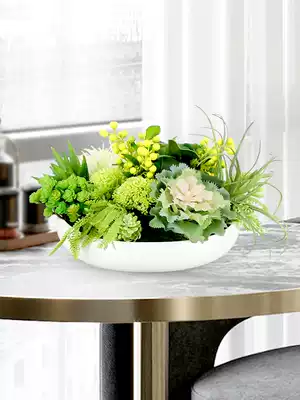 Simulation flower decoration in the middle of the dining table Model guest room coffee table decoration flower Hotel dining room round placement fake flower