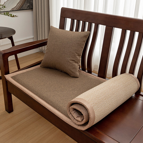 AB双面可用木沙发垫可拆洗