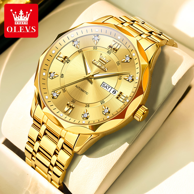 【18k金色】终身质保男士机械表